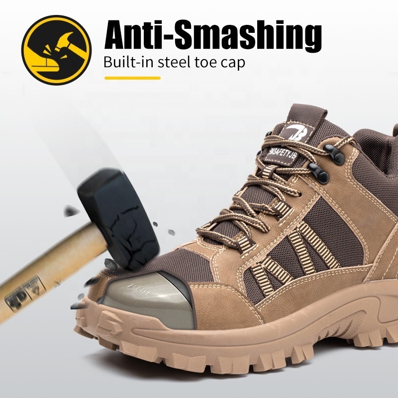 Stock wholesale 2020 China fashion breathable steel toe work safety shoes Rubber Soft Sole  Safety Shoes men