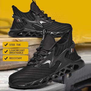 2022 safety shoes with steel toe Fashion mesh Sport Sneakers Brand Lightweight Casual Working Anti-Smashing fashionable safety s