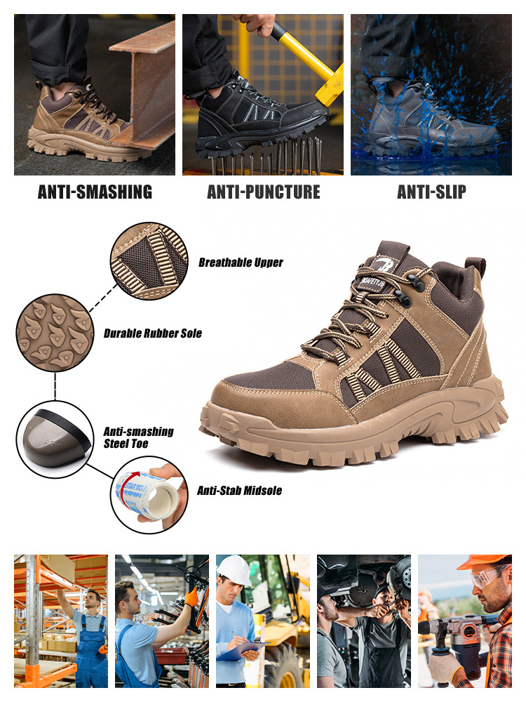 Stock wholesale 2020 China fashion breathable steel toe work safety shoes Rubber Soft Sole  Safety Shoes men