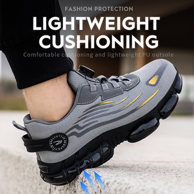 CEATSAFETV  Smash And Puncture Proof Steel Toe Work Shoes With Rotate Button safety shoes for men steel toe