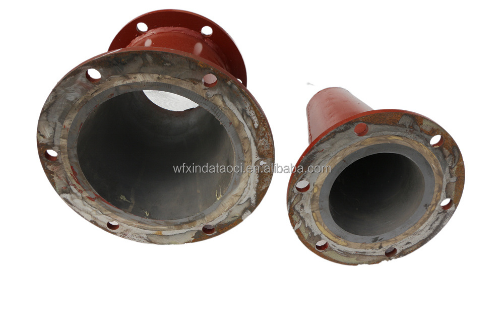 SISIC SIC Silicon Carbide Cyclone Cone Liner Pipe-Shaped Refractory Cyclone Sleeve Cone Lining/Cyclone Lining/Cone Moulding