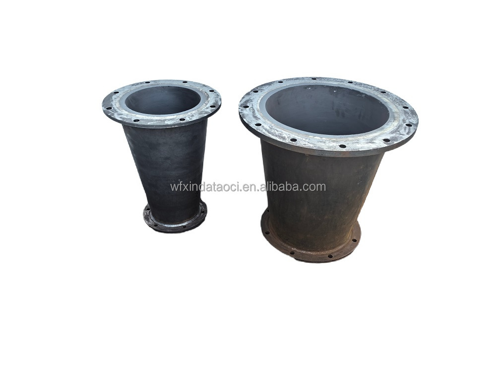 SISIC SIC Silicon Carbide Cyclone Cone Liner Pipe-Shaped Refractory Cyclone Sleeve Cone Lining/Cyclone Lining/Cone Moulding