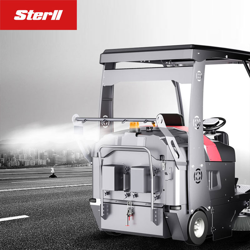 Road Floor Driving Sweeper Machine Dry and Water Sweeping Equipment Fully Enclosed Sweeper With CE Certificate