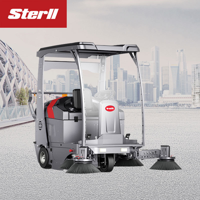 Road Floor Driving Sweeper Machine Dry and Water Sweeping Equipment Fully Enclosed Sweeper With CE Certificate