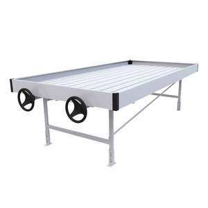 Greenhouse Hydroponics System 4x8 Rolling Bench Ebb and Flow Planting Table for Sale