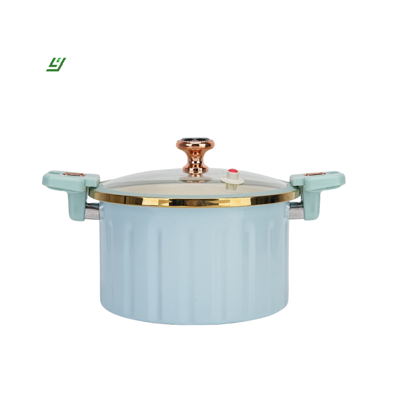 New Style White Blue plus Size 8 Liter Multi-Functional European Household Soup Pot Cast Iron Miniature Pressure Cooker