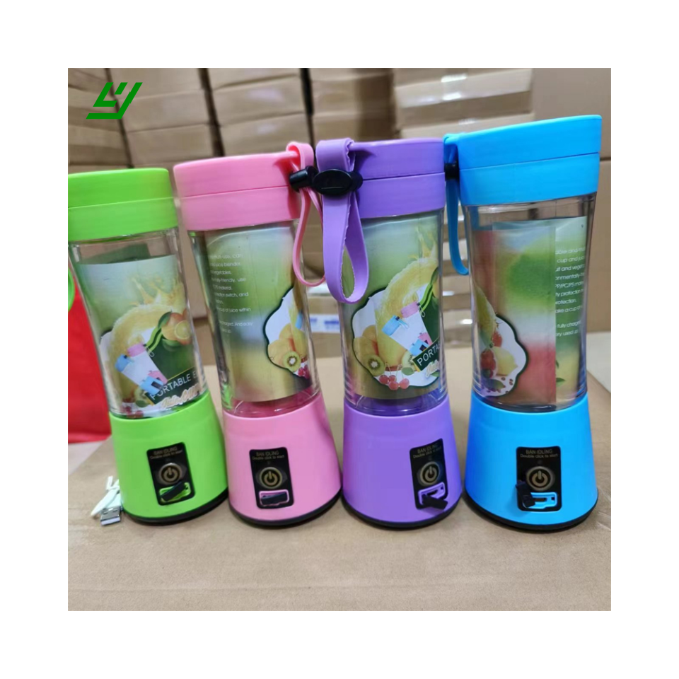 YIHEYI 380 ML Personal Logo Custom Portable Blender Six Blades Mini Home USB Rechargeable Blender Juicer Cup