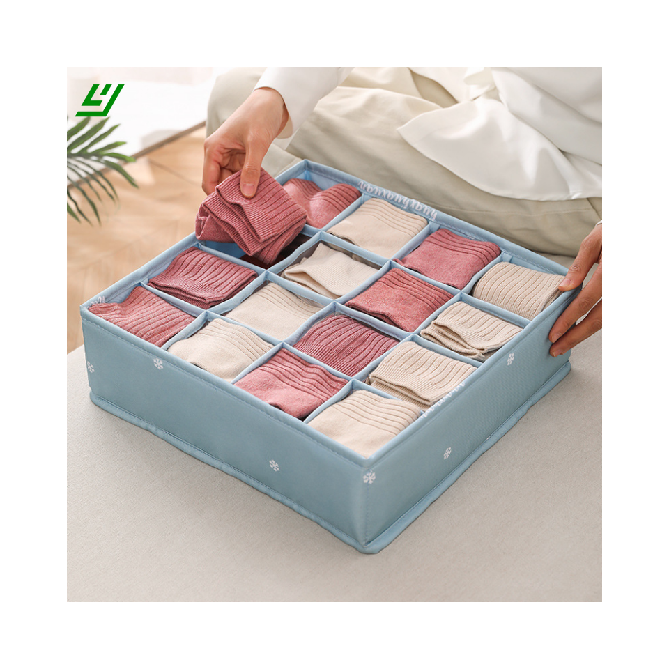 20 Cells Socks Organizer underwear Solid Bottom closet organizer storage box for storing panties undergarment