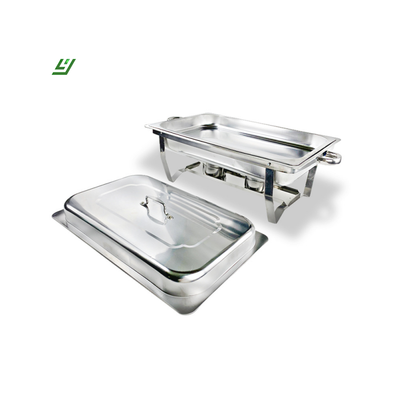 Hot sale Luxury stainless steel Rectangle Table Top Food Warmer roll top chafing dish for buffet equipment