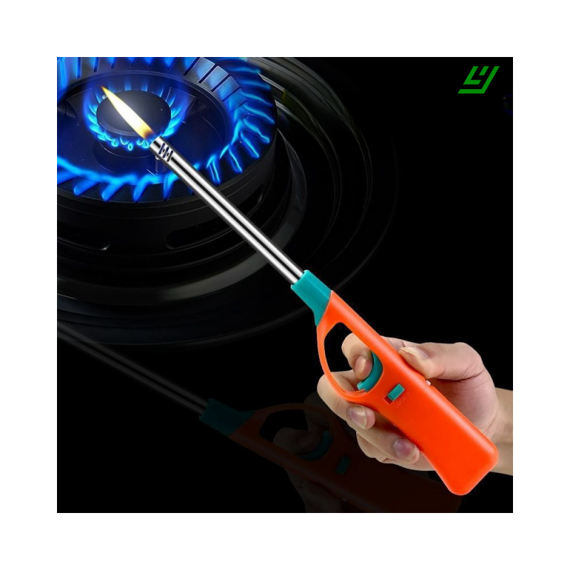 Hot Sale high Quality Electronic Bbq Lighter Refillable Candle Torch Electric Gas Lighter With Locking Button