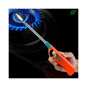 Hot Sale high Quality Electronic Bbq Lighter Refillable Candle Torch Electric Gas Lighter With Locking Button