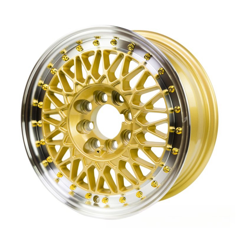 14 15 16 17Inch 4 5 8 10 holes Double PCD Mesh Deep Dish Design Alloy Wheels Rims with Rivets