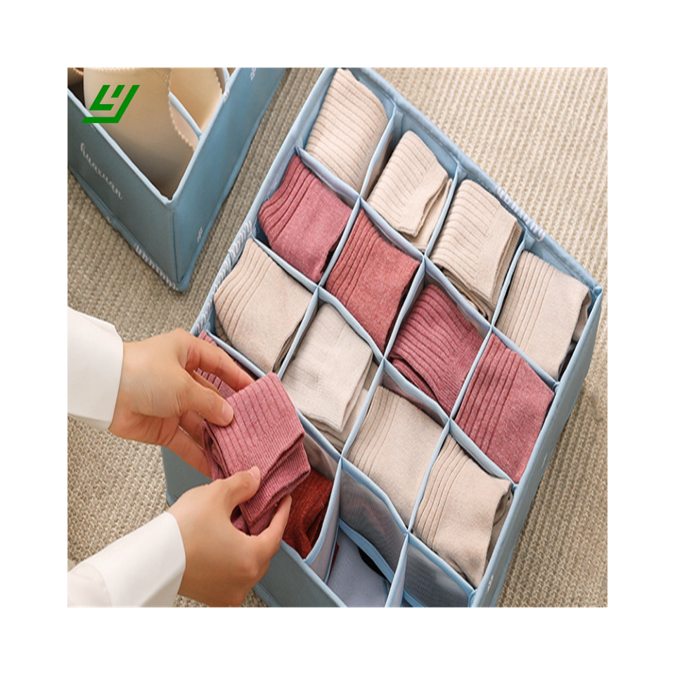 20 Cells Socks Organizer underwear Solid Bottom closet organizer storage box for storing panties undergarment