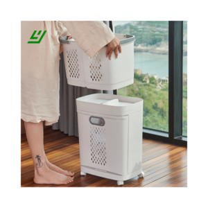 Wholesale Customize New Design Product Baskets Bathroom Organizer Storage Holders Racks Rolling Plastic Laundry Storage Basket