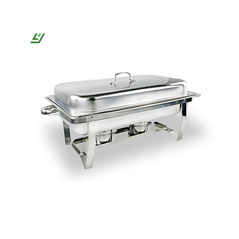 Hot sale Luxury stainless steel Rectangle Table Top Food Warmer roll top chafing dish for buffet equipment