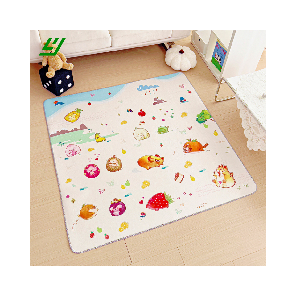 Reusable Fabric Baby Splat Mat for Under High Chair Washable Anti Slip Splash Mat Waterproof Baby Floor Mat for Table Seat