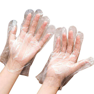 Disposable Transparent Food Grade Poly Gloves PE  Gloves Individually Packed Plastic Gloves for Fast Food Kitchen