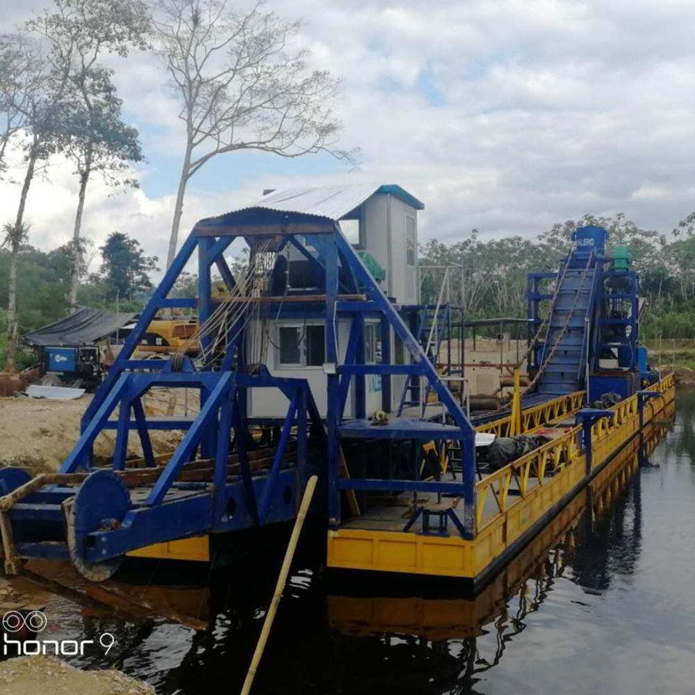 Bucket chain Dredger, mini Gold Dredge/Small Scale Gold Mining Equipment