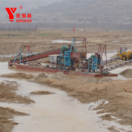 Bucket chain Dredger, mini Gold Dredge/Small Scale Gold Mining Equipment