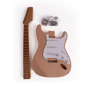 Roasted maple neck fretboard DIY mahogany Body 22 Frets ST Electric Guitar Kit