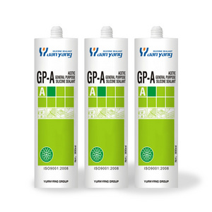 YUANYANG High quality GP Acetic transparent clear silicone sealant adhesive glue for bonding glass