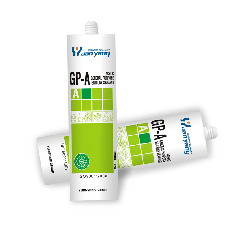 YUANYANG High quality GP Acetic transparent clear silicone sealant adhesive glue for bonding glass