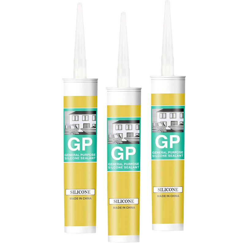 GP Silicone Sealant Acetoxy Gap Filler Waterproof Silicone Adhesive Glue for Glass and aluminium  OEM