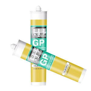 GP Silicone Sealant Acetoxy Gap Filler Waterproof Silicone Adhesive Glue for Glass and aluminium  OEM