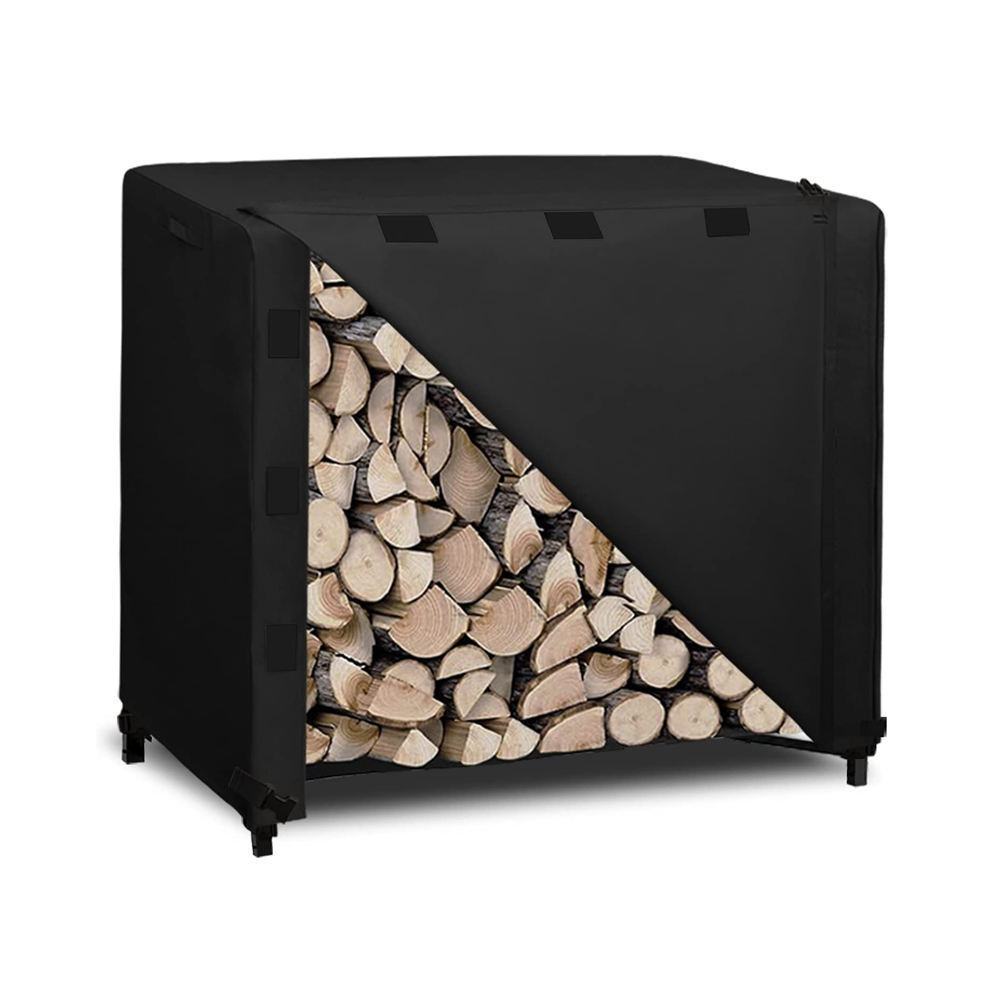 Metal Firewood Rack Heavy Duty Metal Fireplace Wood Storage Holder  Log Rack Cover