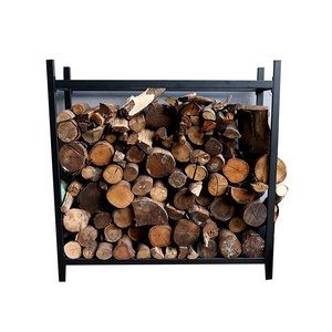 Metal Firewood Rack Heavy Duty Metal Fireplace Wood Storage Holder  Log Rack Cover