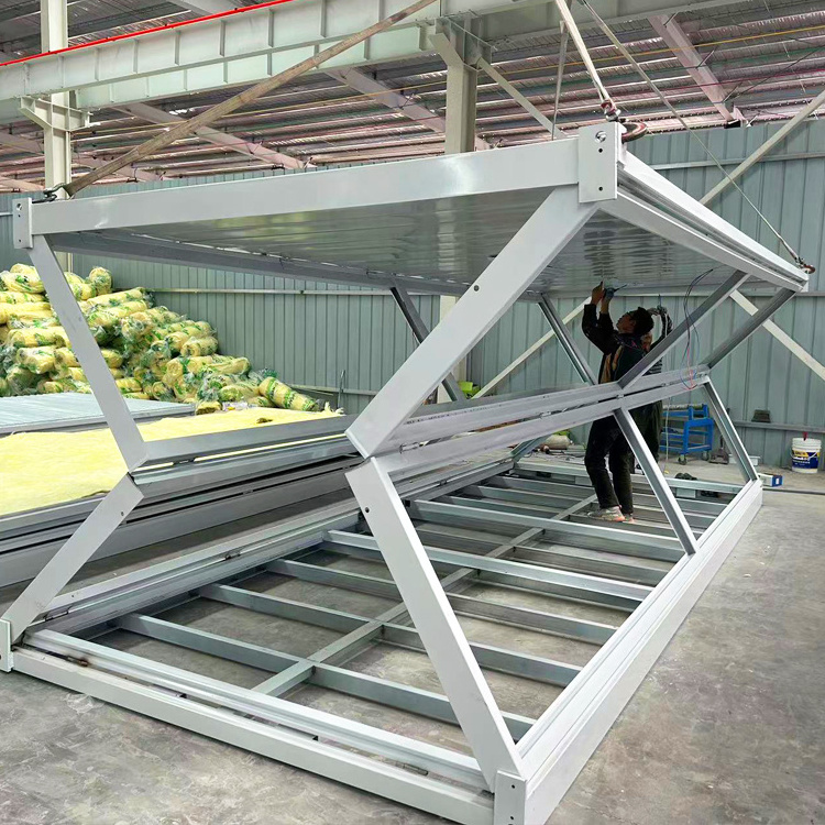 Folding Container House Frame Wall Panel Flat Pack Container House assemble Container House