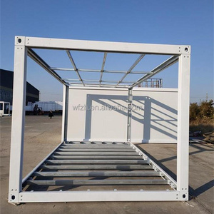 Metal frame custom house frame portable container frame 20 feet 40 feet wall free flat packaging container house