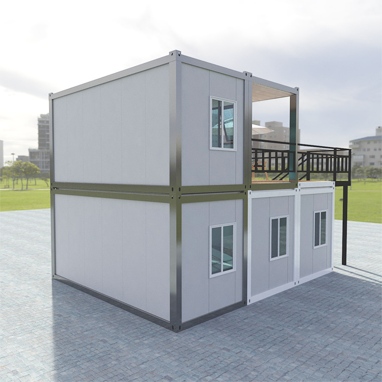 HOT SELL temporary container 2 bedroom Detachable house prefabricated houses engineering and hotel container house price