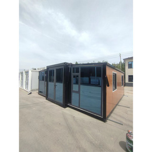 Best selling 40ft 2 bedrooms expandable container prefab villa expandable folding container restaurant from China