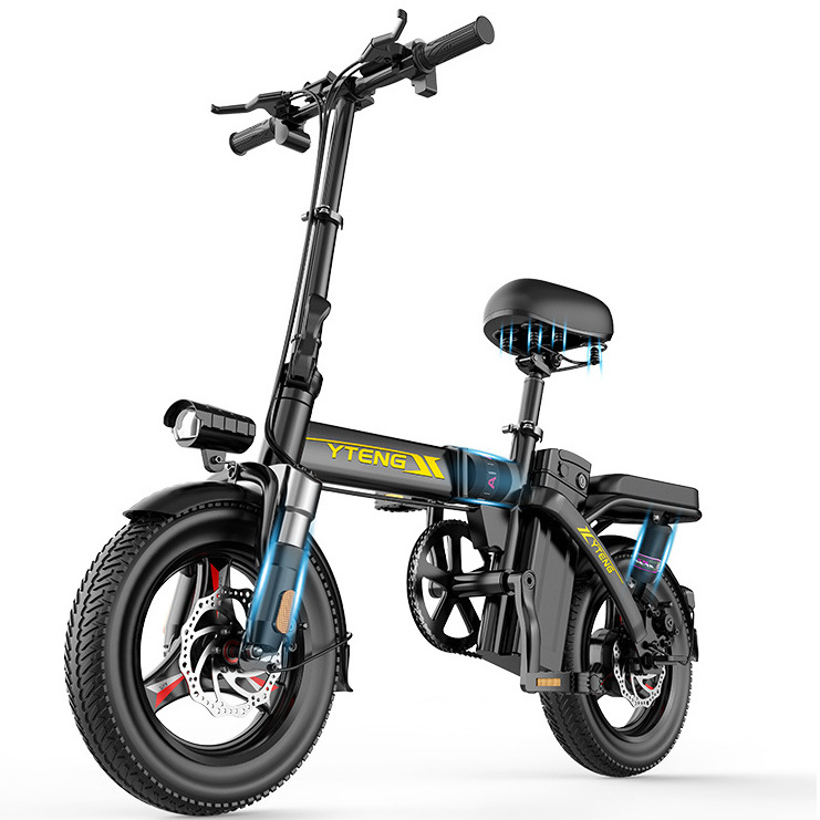 Standard Direct Factory 300w 500w 800w 1200w Electric folding Bike Adult 30km/h Steal Bomber Electric folding Bike