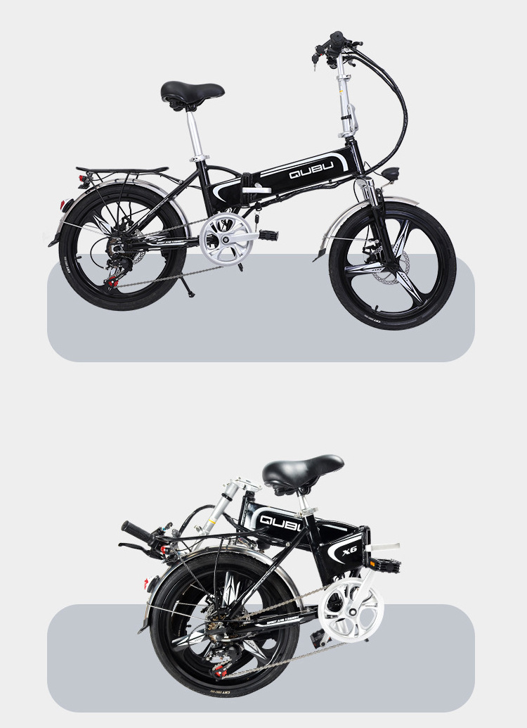 High-efficiency 48V lithium battery classic electric folding bicycle ladies scooter electric foldable bike