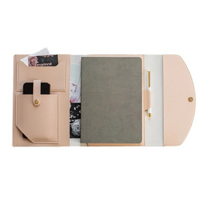 WSY147 PU Leather Resume Portfolio Folder/Legal Document Organizer & Business Card Holder A4 Portfolio File Folder