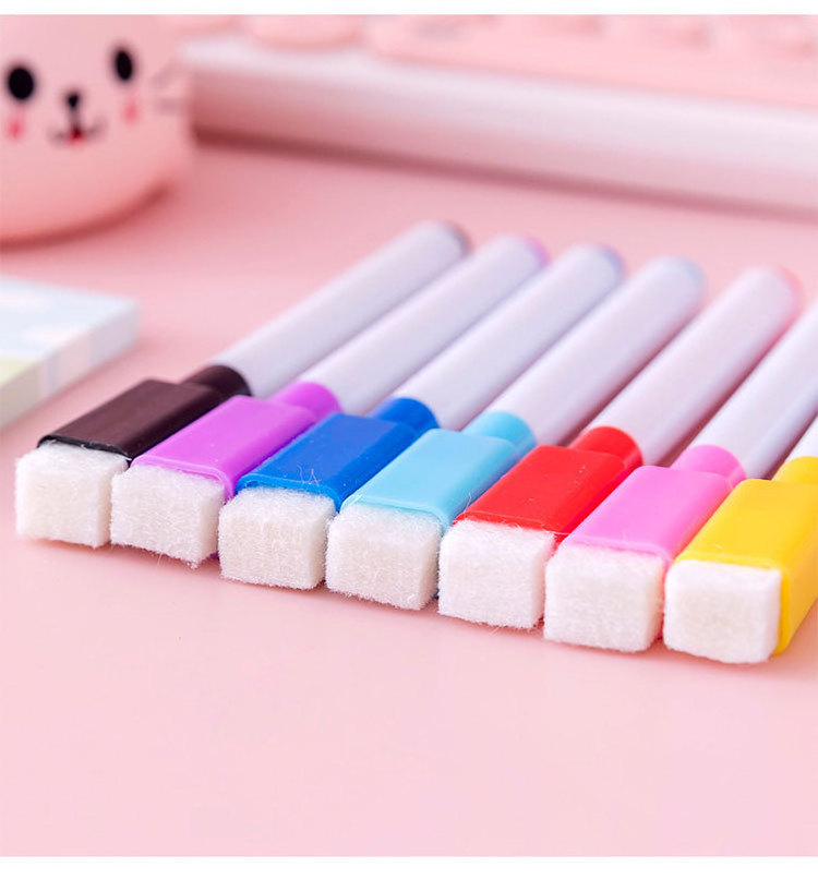 JW22 Colorful Erasable Whiteboard Marker Pen Magnetic White Board Dry Erase Markers With Eraser