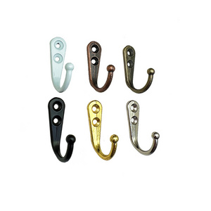 Y1412 Rustic Metal Antique Zinc Alloyed Bronze Decorative Single Wall Coat Hanger Hooks