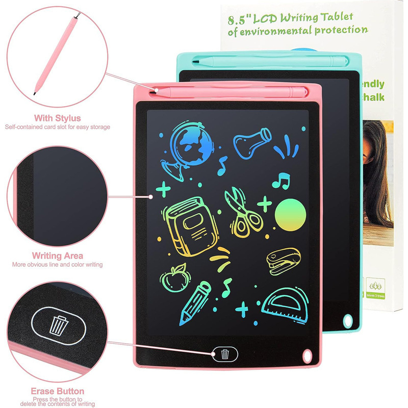 ZXX441 Wholesale Writing Tablet Board Lcd 8.5 Inch Digital Electronic Blackboard writing board for children