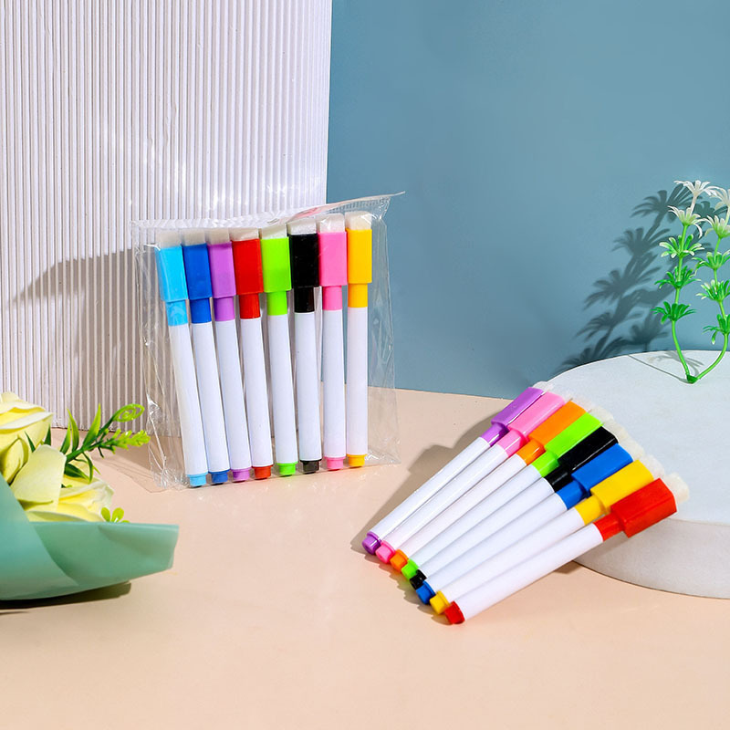 JW22 Colorful Erasable Whiteboard Marker Pen Magnetic White Board Dry Erase Markers With Eraser