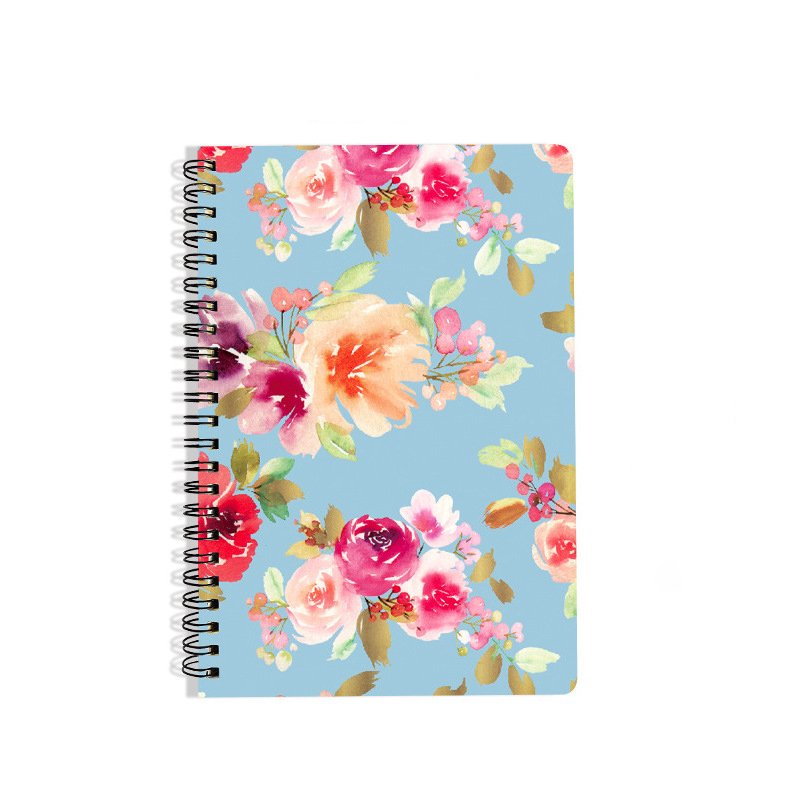 JX89 A5 coil flower series small and fresh notebooks, stationery and learning supplies, thickened single line notebook