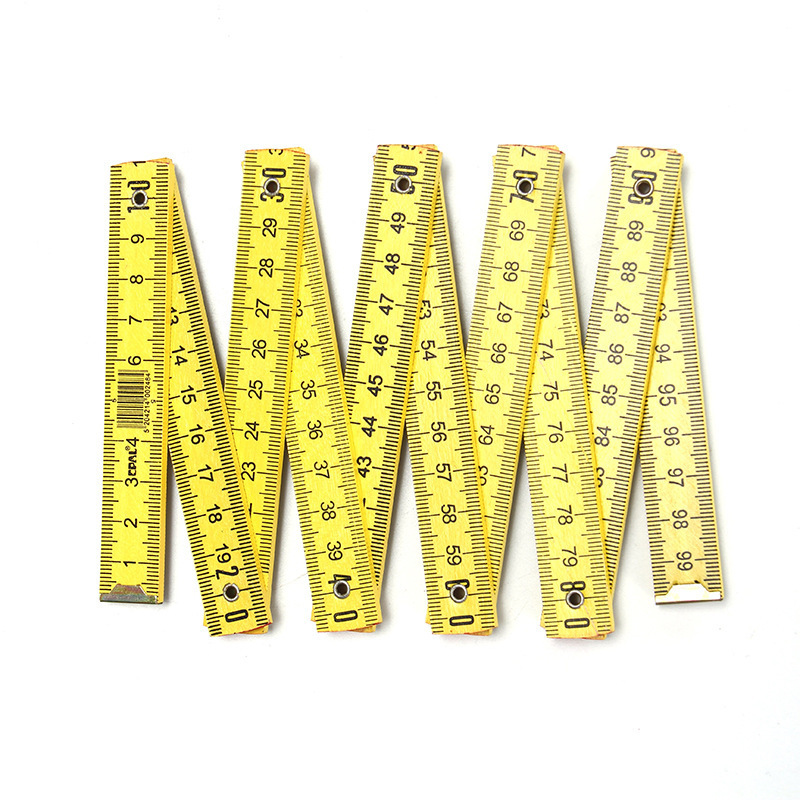 WSY75 Multi Function Generic Classical Wood Carpenter 2 Meters 10 Folds 6-flat Flexible Read 2m wooden folding Straight Ruler