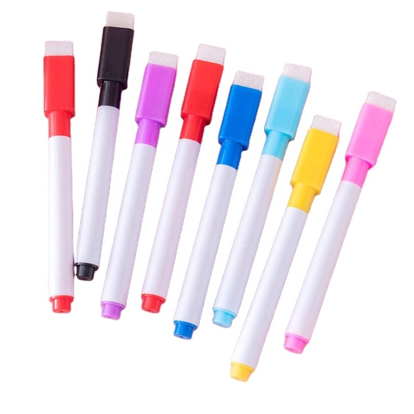 JW22 Colorful Erasable Whiteboard Marker Pen Magnetic White Board Dry Erase Markers With Eraser