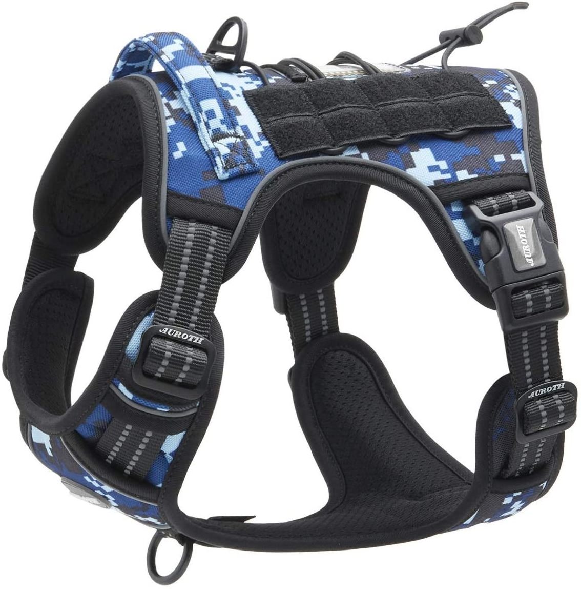 Safety Durable Reflective Medium Large Dog Harness Tactical Adjustable No Pull Heavy Duty Easy Control Handle Weighted Dog Vest