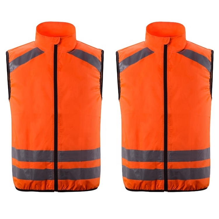 Custom Motorcycle Bike Riding Security Vest Work Road Construction Traffic Safety Reflective Jacket