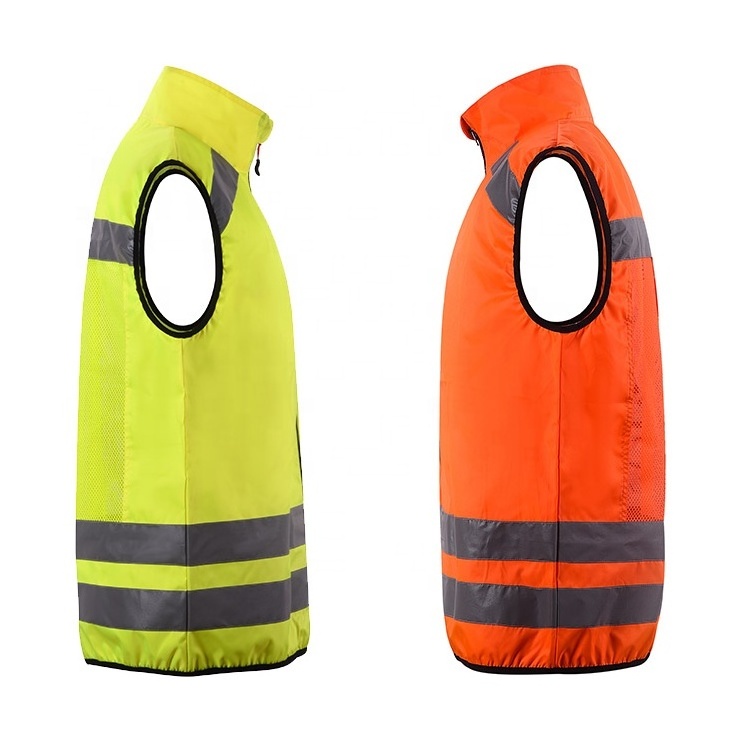 Custom Motorcycle Bike Riding Security Vest Work Road Construction Traffic Safety Reflective Jacket