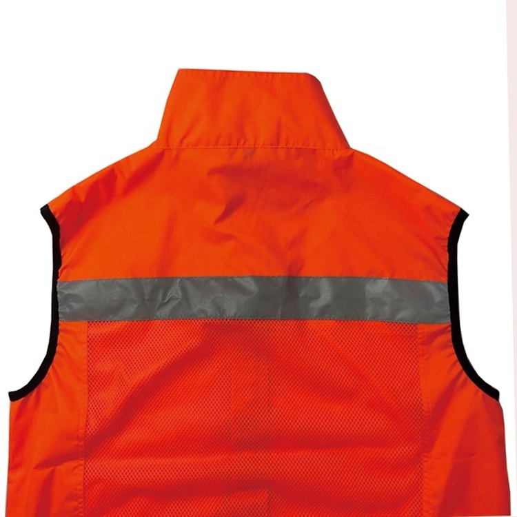 Custom Motorcycle Bike Riding Security Vest Work Road Construction Traffic Safety Reflective Jacket