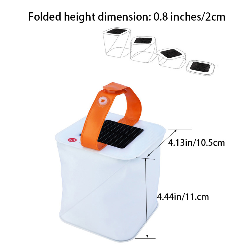 Outdoor Collapsible LED Solar Inflatable Light Folding Waterproof 2-in-1 Phone Charger Battery Camping Lanterns