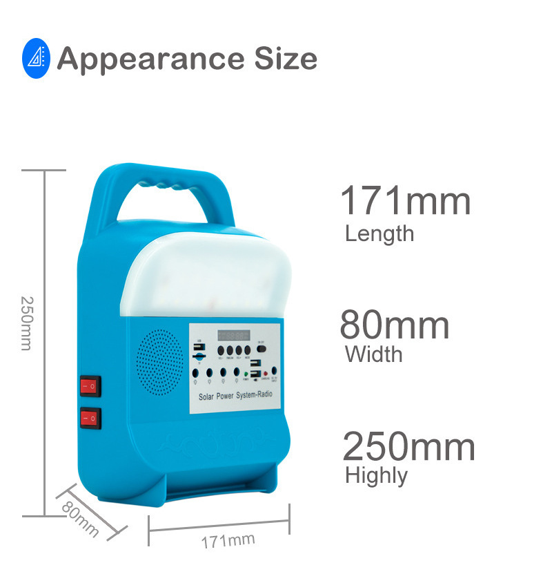 Portable Rechargeable Emergency Lamp LED Solar Camping Tent Light with Solar Panel 3W 5W 9W 15W 20W